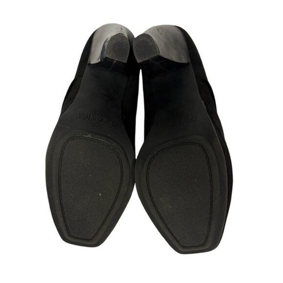 Kenneth Cole Reaction Black Suede Chunky Heel Ankle Booties 7.5M - Picture 7 of 12